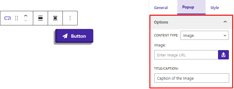 Button Block- Popup- Image