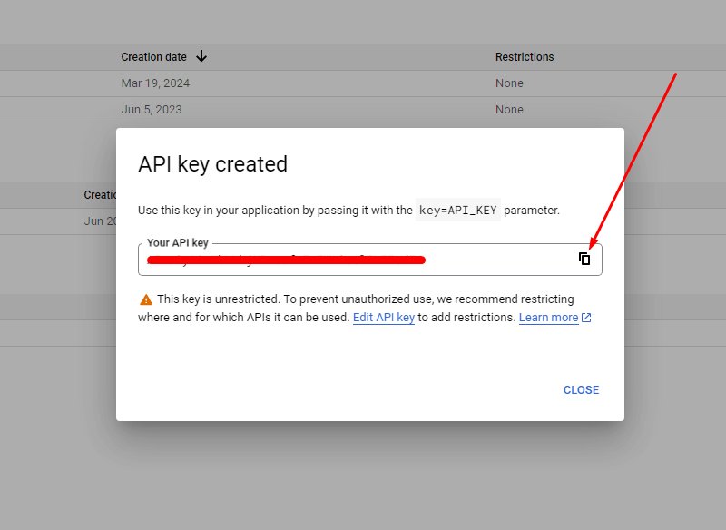Video Gallery For YouTube- Copy API Key