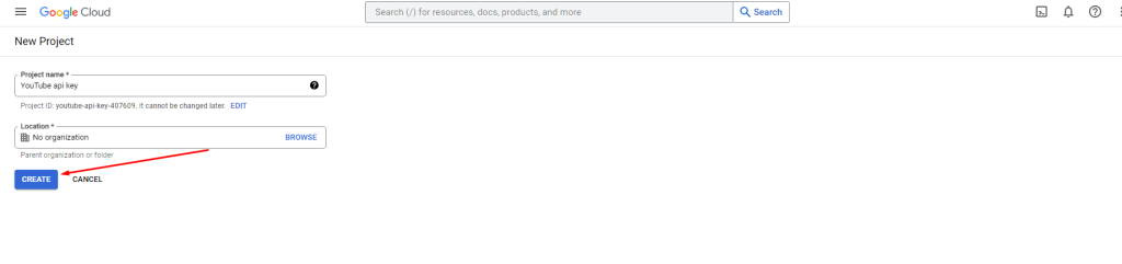 Video Gallery For YouTube- Create Project