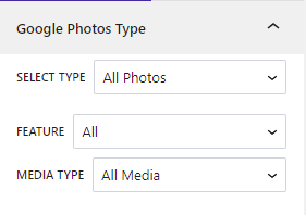 Embed Google Photos- Select Type