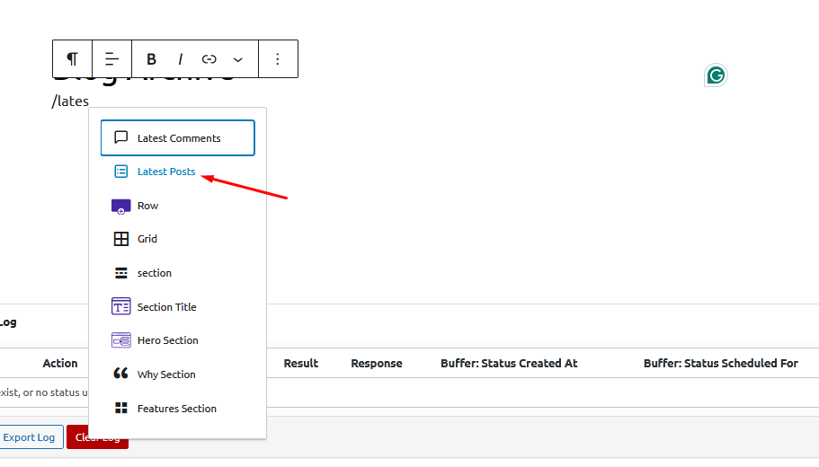 This is a screenshot of latest posts block