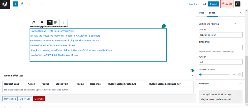 This is a screenshot of showing posts