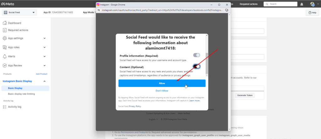 Social Feed Block- Allow