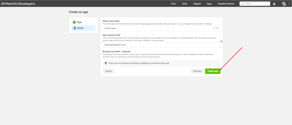 Social Feed Block-App Details
