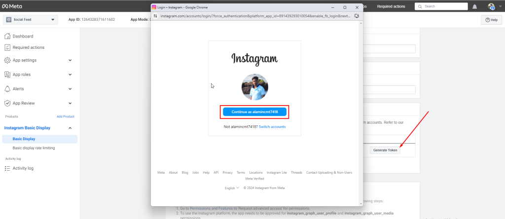 Social Feed Block- Continue As User Button