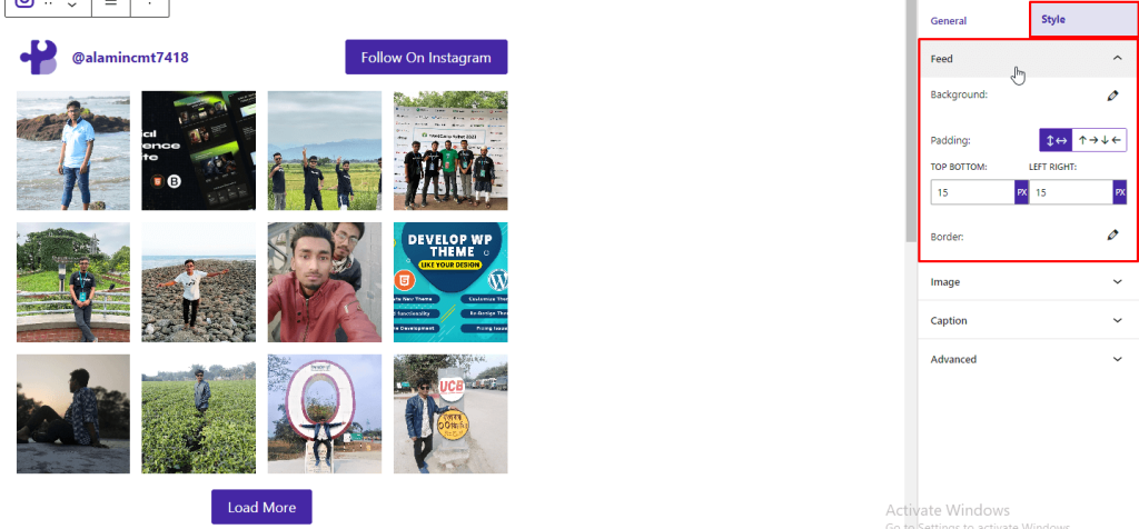 Social Feed Block- Feed Style