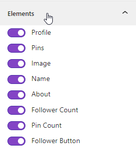 B Pinterest Feed- Elements