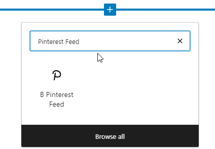 My Social Feeds- Plus Icon Add Pinterest Feed