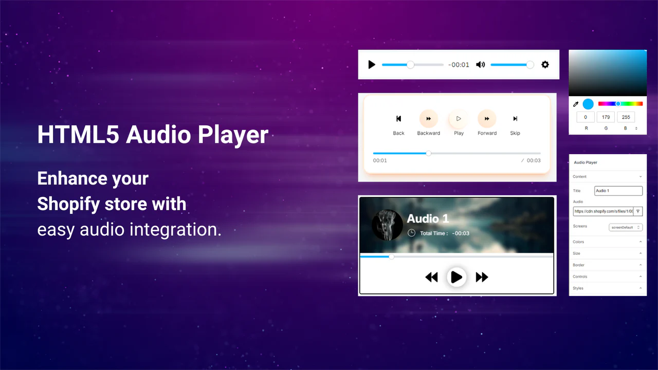 audio player app for shopify
