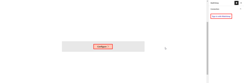 Mailchimp Block- Configure