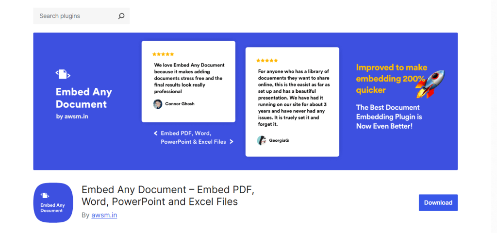 Embed Any Document-Plugin
