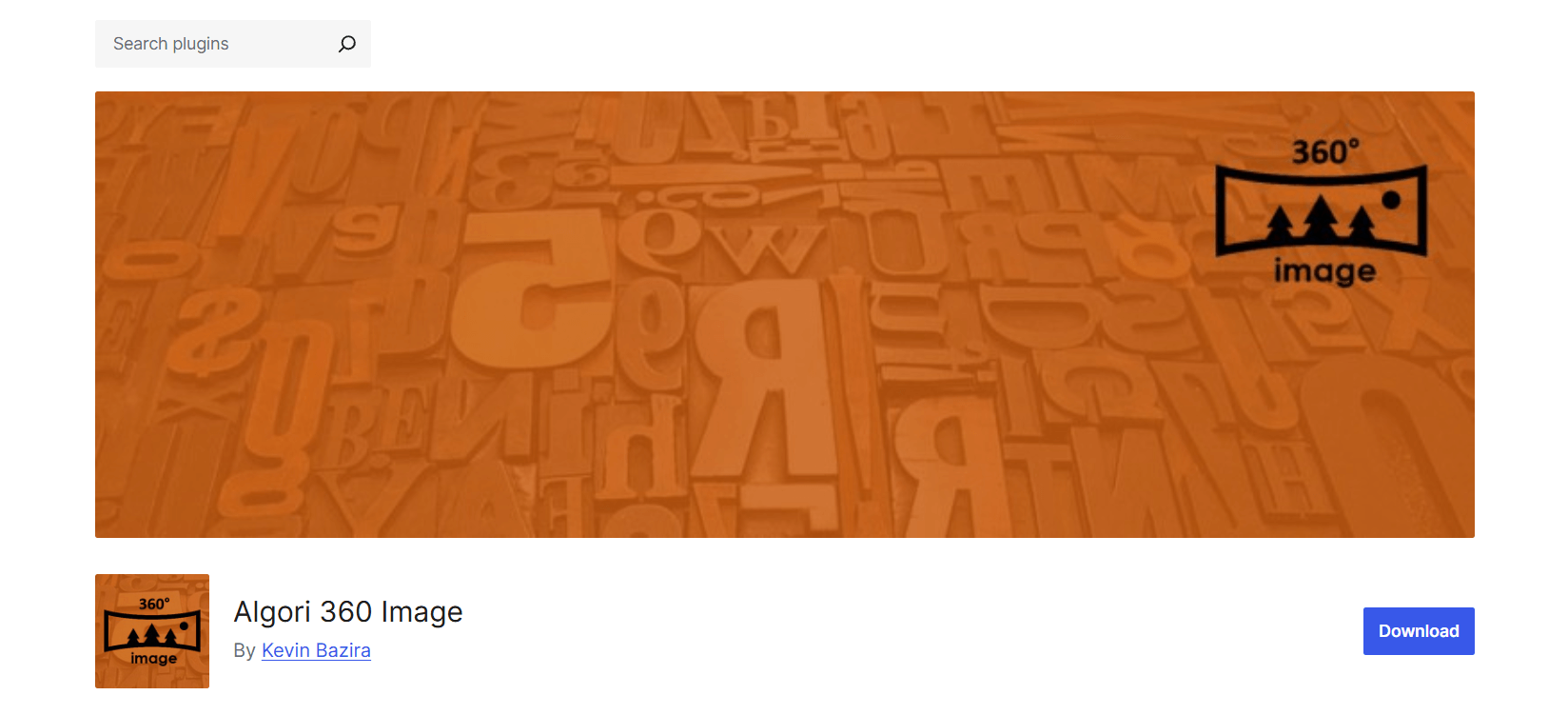 Algori 360 Image plugin