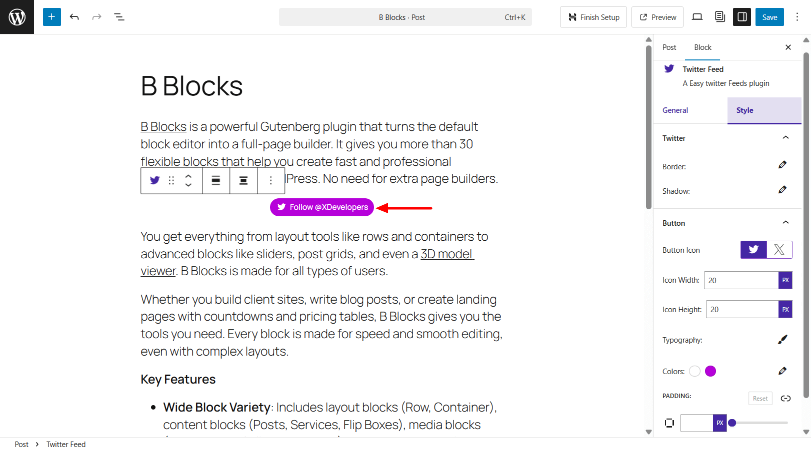 Customize feed styles