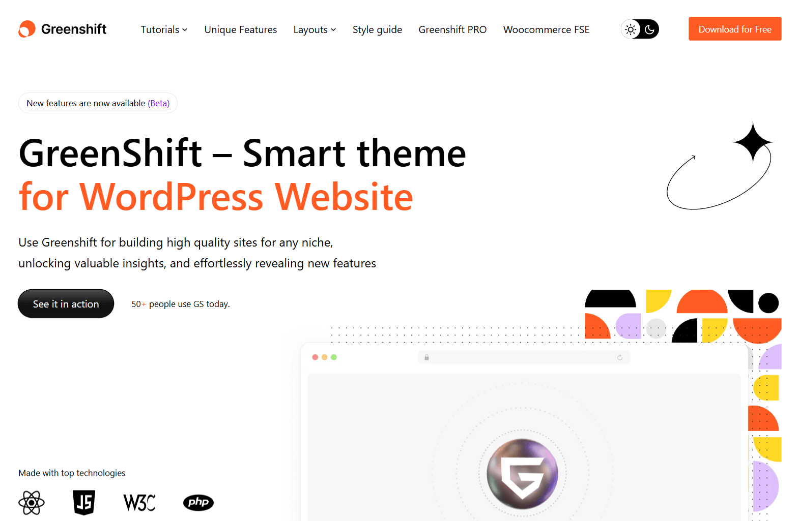 Greenshift FSE WordPress theme