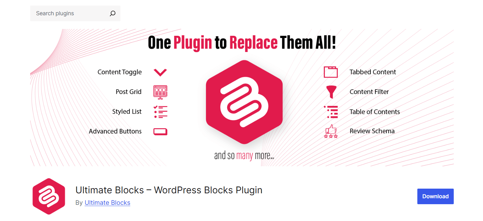 Ultimate Blocks plugin