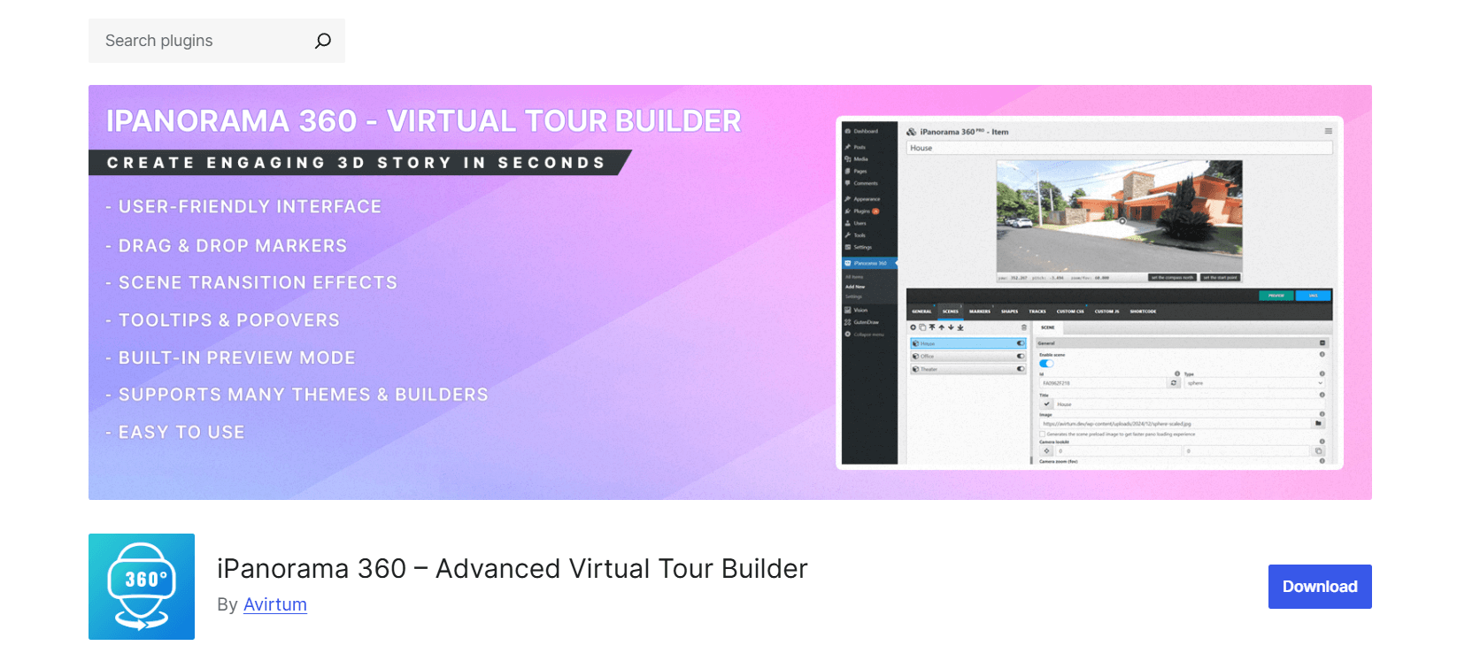 iPanorama 360 plugin