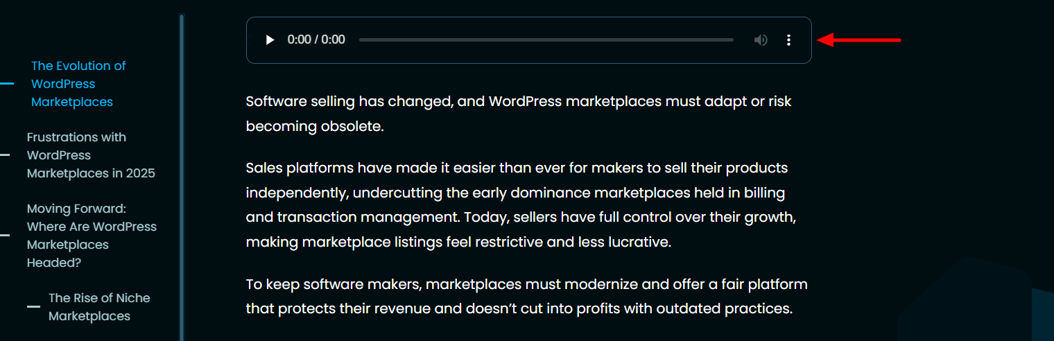 Embed Audio in WordPress
