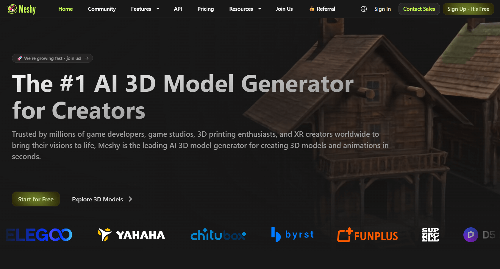 Meshy AI AI 3D Model Generator