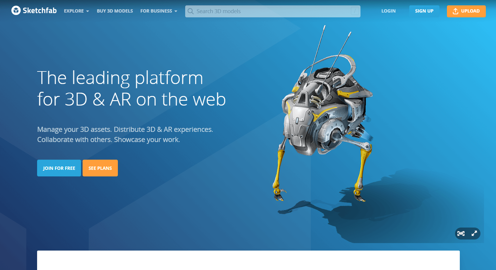 Sketchfab best 3D viewer online tool