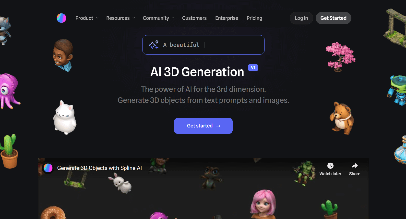 Spline AI 3D Generation Tool