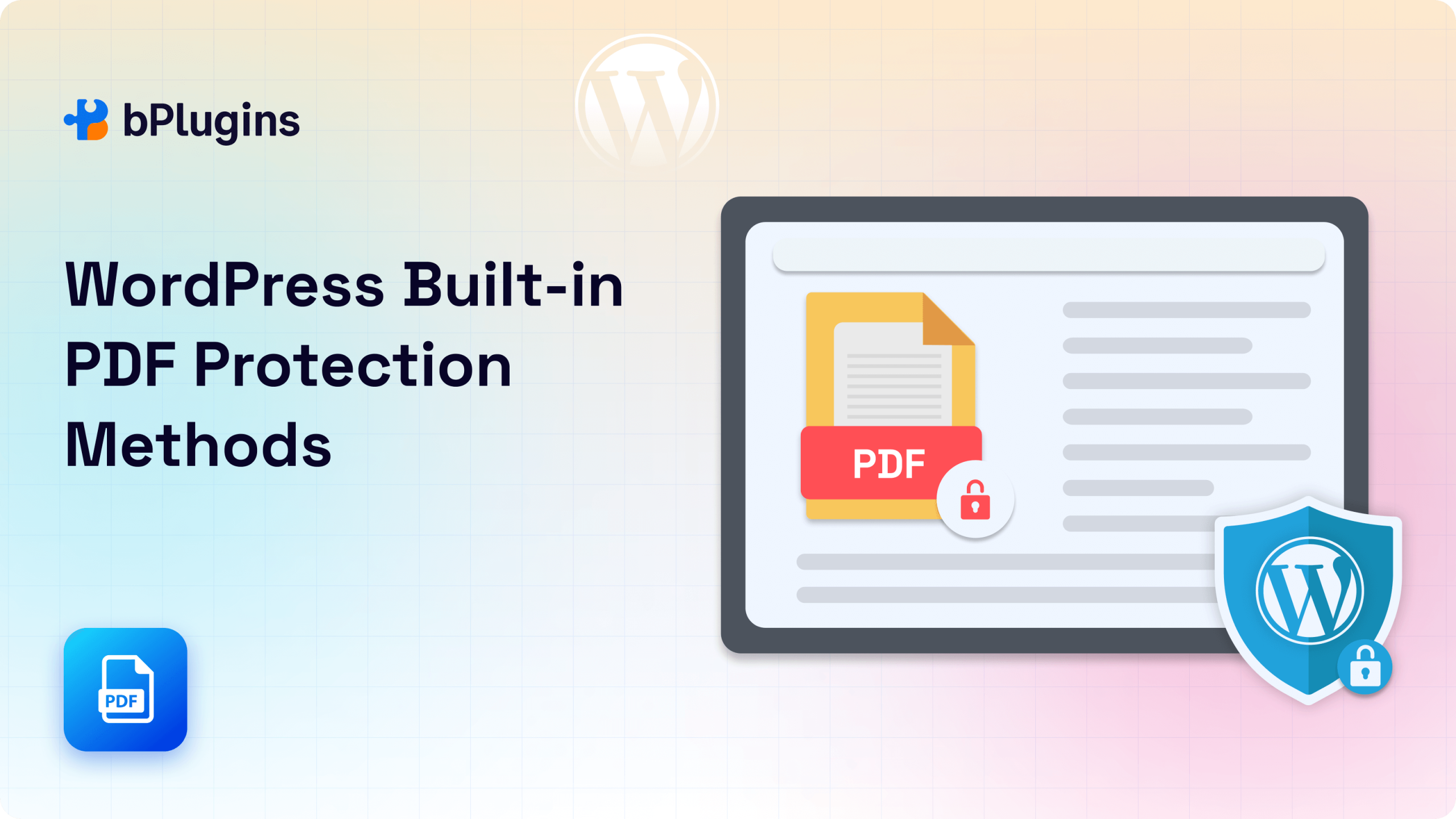 WordPress Built-in PDF Protection Methods
