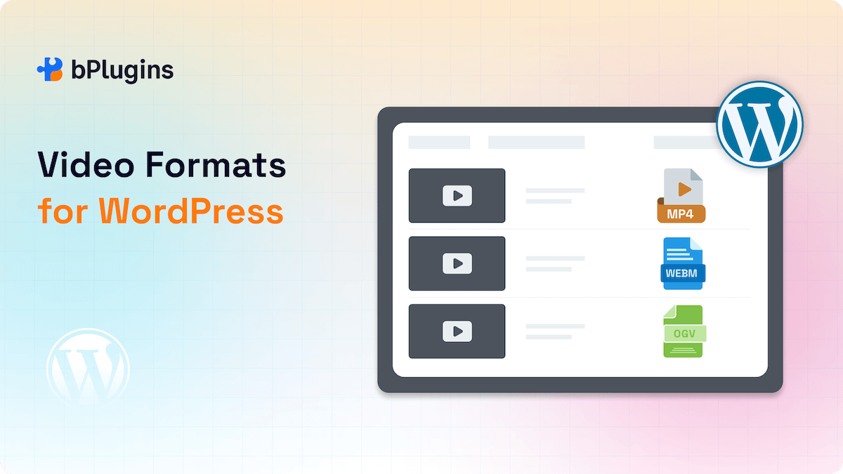 Popular Video Formats for WordPress