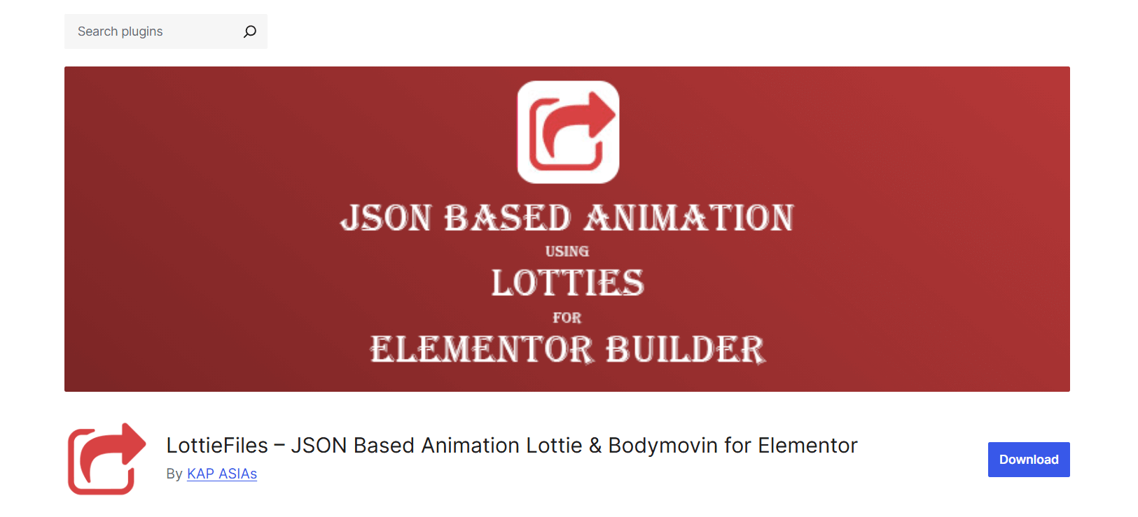 LottieFiles SON-Based Animation Lottie Bodymovin for Elementor