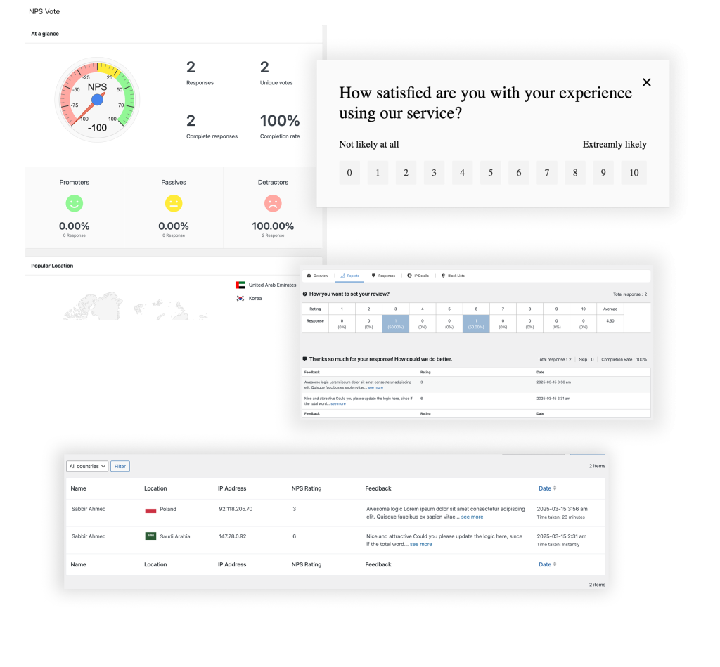 NPS feedback with Pollify WordPress poll plugin