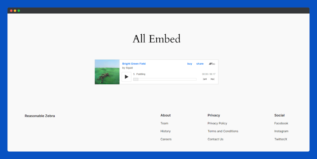 All Embed Addons for Elementor- Bandcamp Frontend