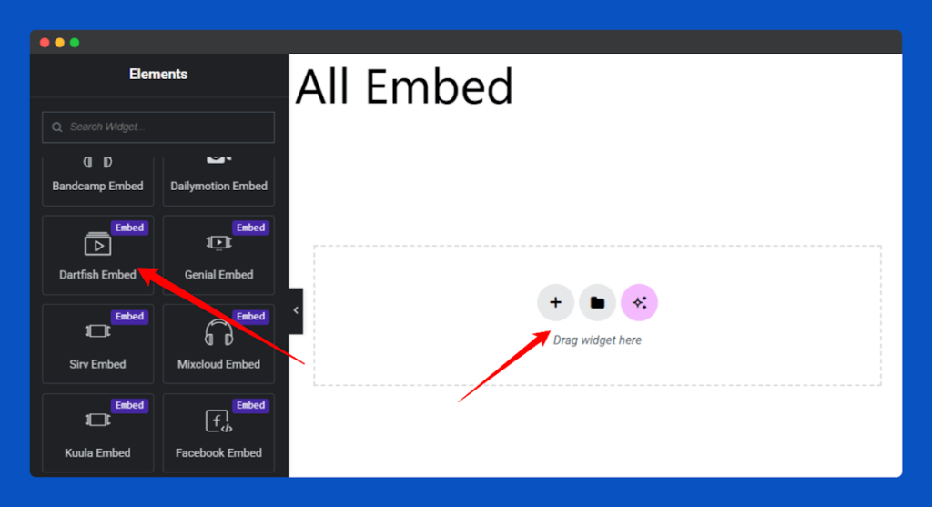 All Embed Addons for Elementor- Dartfish Add