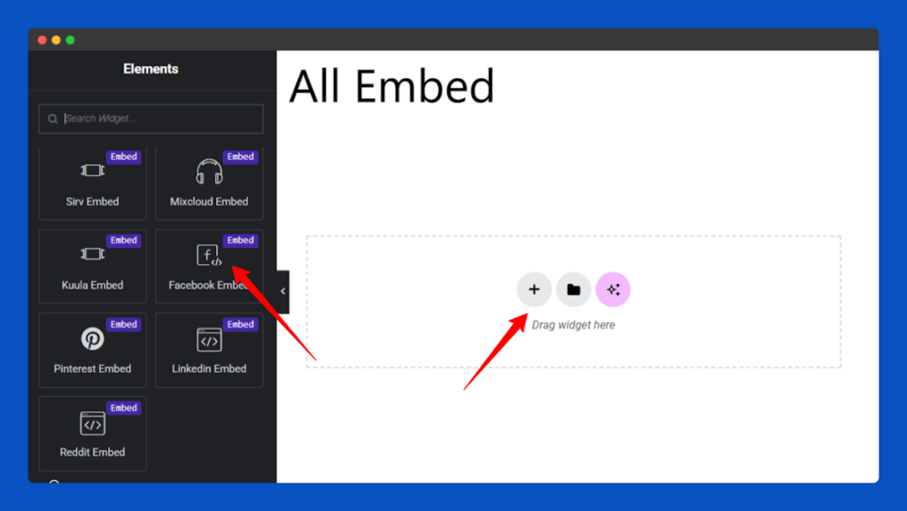 All Embed Addons for Elementor- Facebook Add