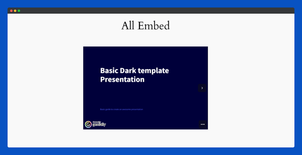 All Embed Addons for Elementor- Genially Frontend