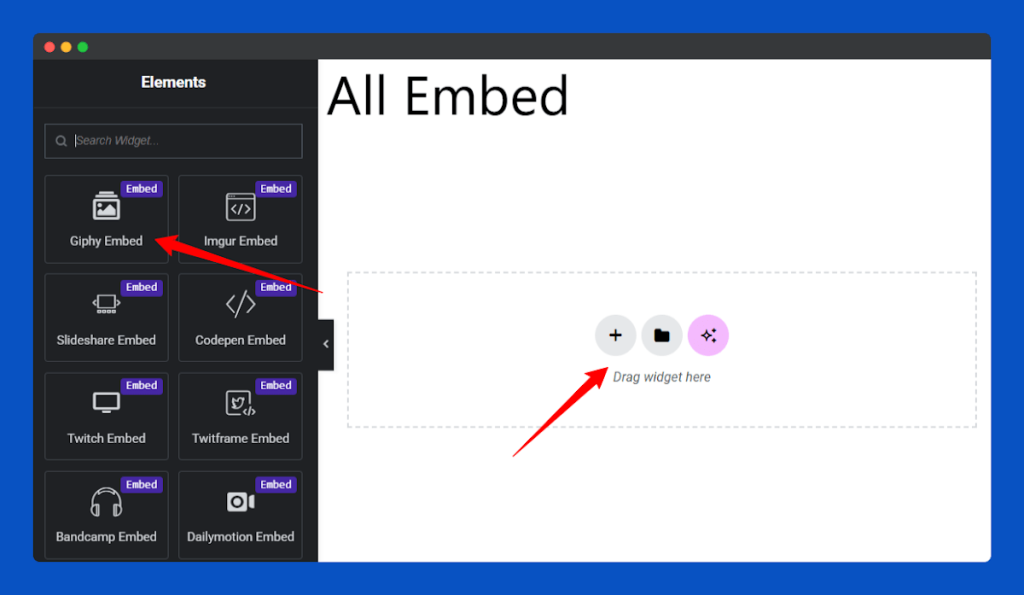 All Embed Addons for Elementor- Giphy Add