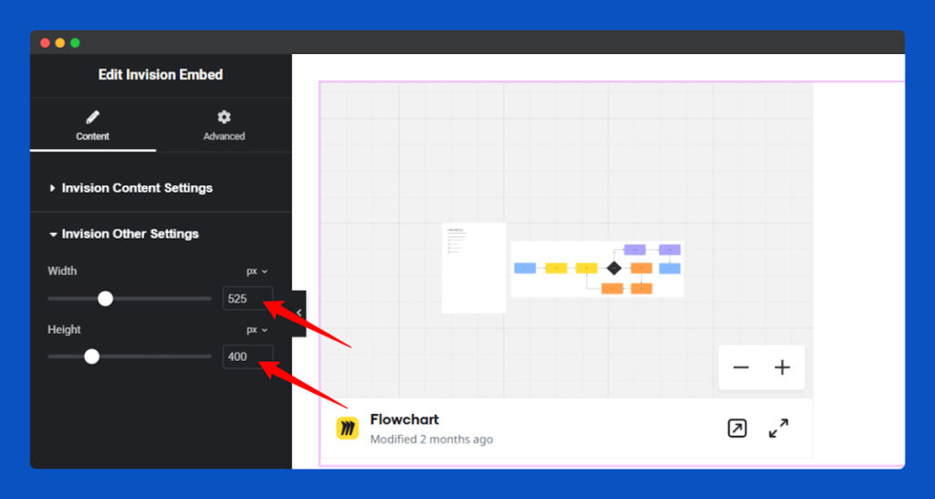 All Embed Addons for Elementor- Invision Change Width and Height