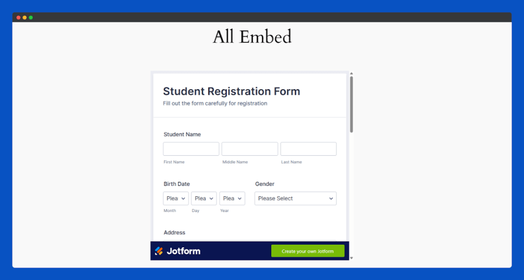 All Embed Addons for Elementor- Jotform Frontend