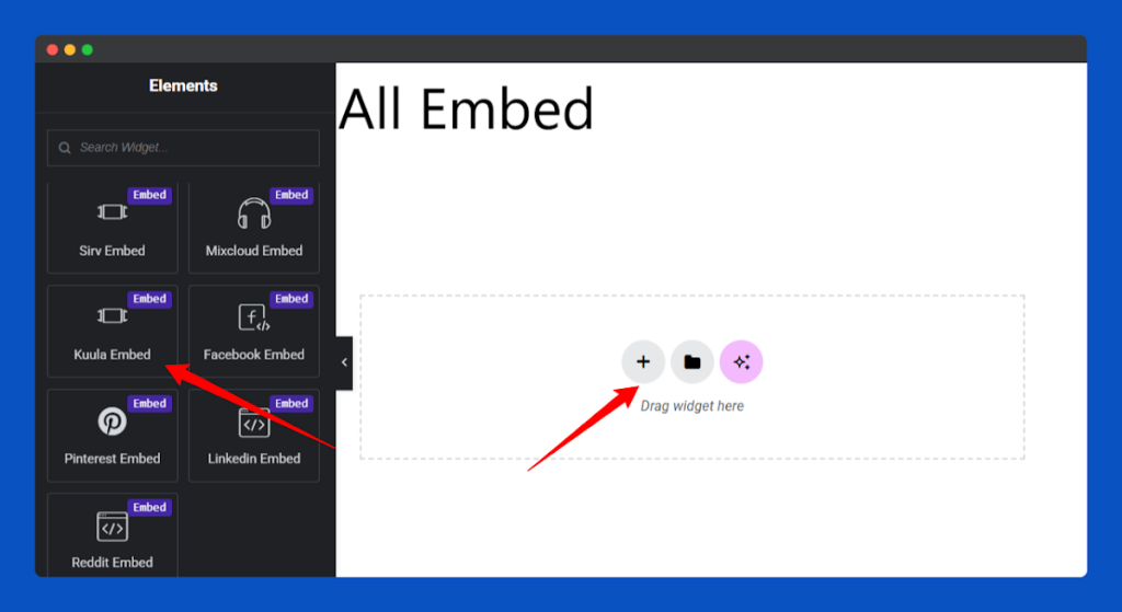 All Embed Addons for Elementor- Kuula Add