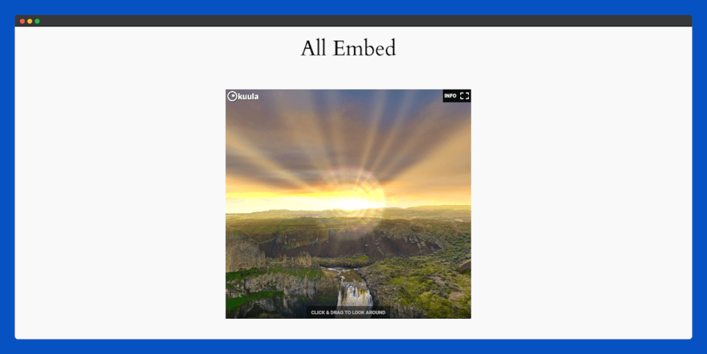 All Embed Addons for Elementor- Kuula Frontend