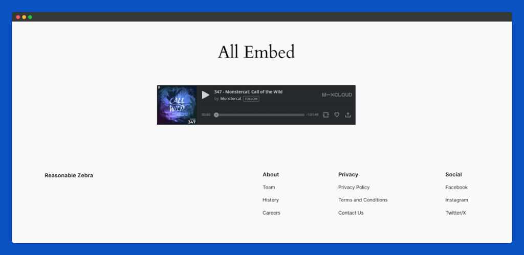 All Embed Addons for Elementor- Mixcloud Frontend