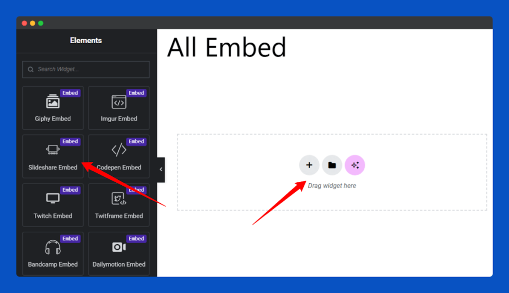 All Embed Addons for Elementor- Slideshare Add