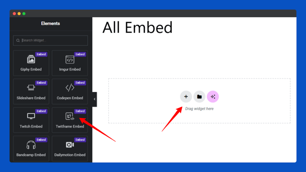 All Embed Addons for Elementor- Twitframe Add