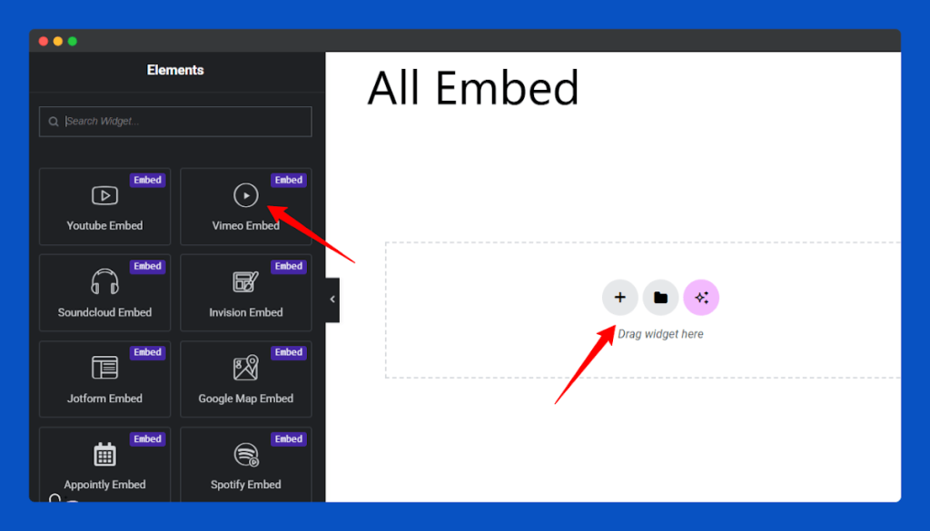 All Embed Addons for Elementor- Vimeo Add