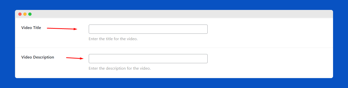 Player title & description